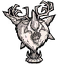 Statue de cerf-clope de cristal